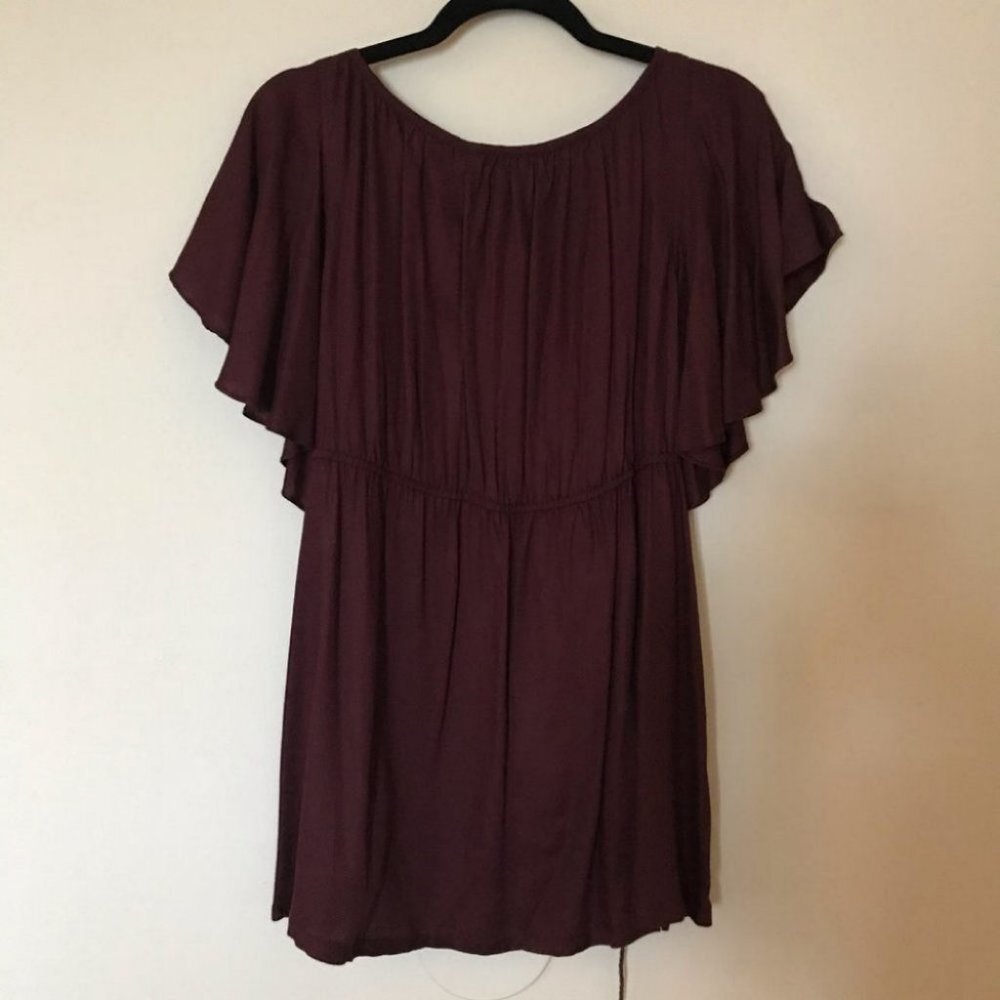 YA Los Angeles wine Tunic Top Blouse Size L never worn - Picture 8 of 8